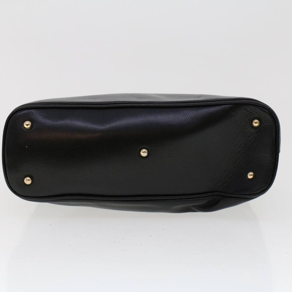GUCCI Bamboo Hand Bag Leather 2way Black Auth 45974 - Picture 5 of 16
